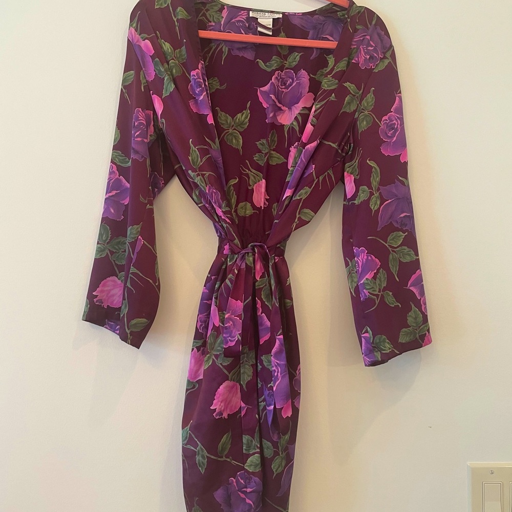Purple floral robe
